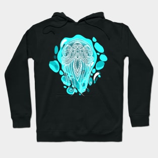 Decorative Jellyfish with Stamped Texture Hoodie